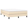 vidaXL Boxspringbettgestell Creme 140x190 cm Stoff