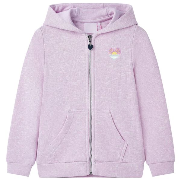 Kinder-Kapuzenpullover mit Rei&szlig;verschluss Lila 128