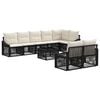 vidaXL Gartensofa-set 9 pcs Schwarz Poly-Rattan