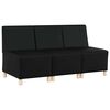 vidaXL Modulares Armfreies Sofa 3 stk. Schwarz Kunstleder