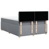 vidaXL Boxspringbett mit Matratze Hellgrau 160x200 cm Stoff