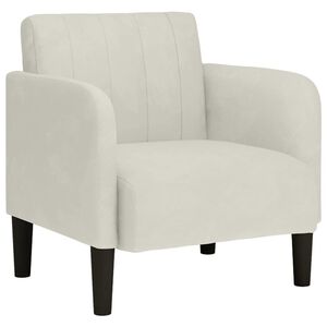 vidaXL Sessel mit Armlehnen Creme 54 cm Samt
