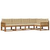 vidaXL Outdoor-Sofagarnitur mit Kissen 5 pcs Natur und Beige