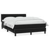 vidaXL Boxspringbett mit Matratze Schwarz 140x210 cm Samt