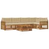 vidaXL Outdoor-Sofagarnitur 6 stk. Natur und Beige