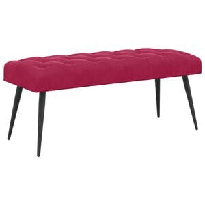 vidaXL Bank mit Knopfheftung Weinrot 110 x 40 x 46 cm Samt
