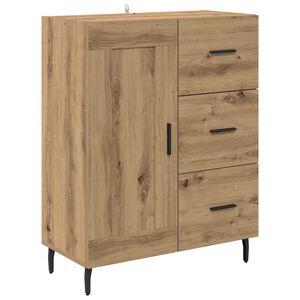 vidaXL Sideboard Artisan-Eiche 69,5 x 34 x 90 cm Verbundholz und Eisen