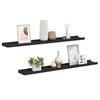 vidaXL Bilderleisten 2 Stk. Schwarz 80x9x3 cm MDF
