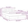 vidaXL Boxspringbett mit Matratze Rosa 140x220 cm Samt
