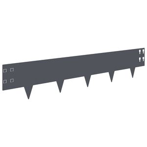vidaXL Raseneinfassung 30 stk. 100 x 20 cm Stahl Anthrazit