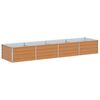 vidaXL Hochbeet Hellbraun 320 x 80 x 45 cm Verzinkter Stahl