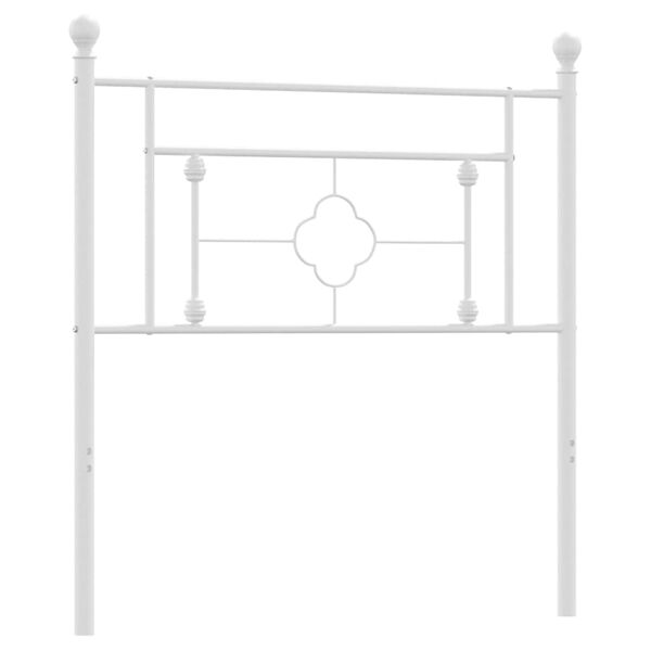 vidaXL Ersatz-Kopfteil Metall Wei&szlig; 90 cm