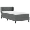 vidaXL Boxspringbett mit Matratze Dunkelgrau 90 x 190 cm Stoff