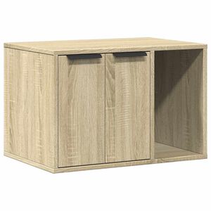 vidaXL Katzenklo Sonoma Eiche 60x40x40 cm Holzwerkstoff