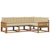 vidaXL Outdoor-Sofagarnitur mit Kissen 4 pcs Natur und Beige