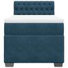 vidaXL Boxspringbett mit Matratze Blau 100x200 cm Samt