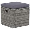 vidaXL 6-tlg. Garten-Lounge-Set mit Auflagen Poly Rattan Grau
