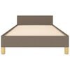 vidaXL Bettgestell ohne Matratze Taupe 90x200 cm Stoff