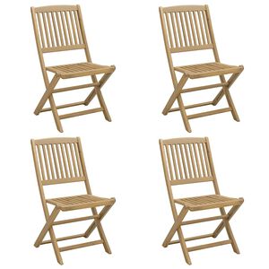 vidaXL Klappst&uuml;hle, 4 St&uuml;ck, 57 x 49 x 90 cm, Massivholz Akazie
