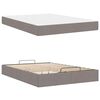 vidaXL Bettgestell mit Matratze mit Matratze 2 pcs Taupe Stoff