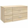 vidaXL Badezimmerm&ouml;bel-Set 2 stk. Sonoma-Eiche Holzwerkstoff
