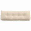vidaXL R&uuml;cken Kissen Creme 140 x 24 x 50 cm Stoff