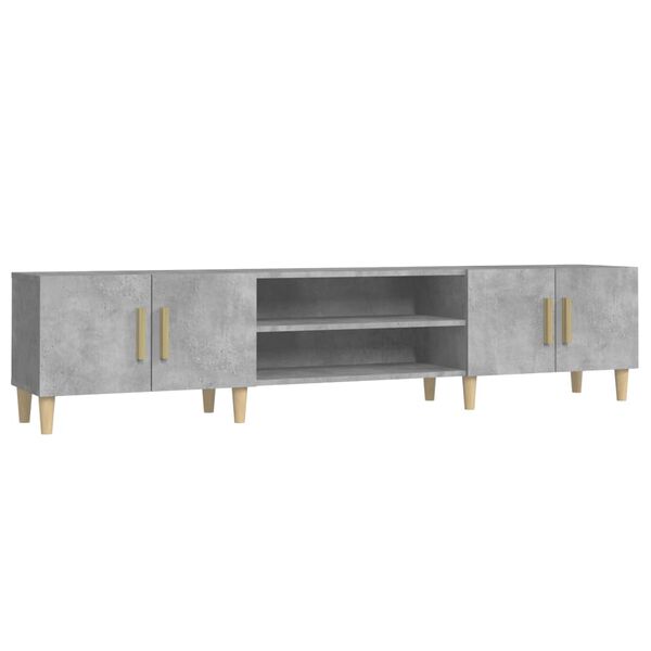 vidaXL TV-Schrank Betongrau 180x31,5x40 cm Holzwerkstoff