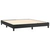 vidaXL Boxspringbett mit Matratze Schwarz 160x200 cm Kunstleder