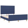 vidaXL Bettgestell ohne Matratze Blau 140x190 cm Stoff