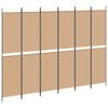 vidaXL 6-teiliger Raumtrenner Beige 300 x 220 cm Stoff