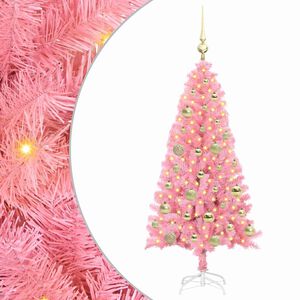 vidaXL Weihnachtsbaum mit 150 LEDs mit St&auml;nder Rosa 120 cm PVC