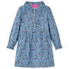 Kinderkleid mit Langen &Auml;rmeln Petrolblau 128