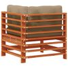 vidaXL Gartenecksofa Massives Kiefernholz Wachsbraun