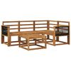 vidaXL Outdoor-Sofagarnitur 5 pcs Natur Massivholz Akazie