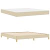 vidaXL Boxspringbett mit Matratze Creme 180 x 200 cm Stoff