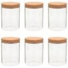 vidaXL Vorratsgläser mit Korkdeckel 6 Stk. 650 ml