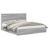 vidaXL Aufbewahrungsbett Graues Sonoma 200 x 200 cm Holzwerkstoff