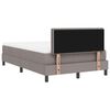 vidaXL Boxspringbett mit Matratze mit LED Taupe 120 x 200 cm Stoff