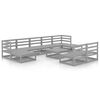 vidaXL 10-tlg. Garten-Lounge-Set Massivholz Kiefer