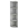 vidaXL Eckregal 4 Ebenen 41,5 x 41,5 x 143 cm Holzwerkstoff Betongrau