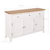vidaXL Sideboard 110x33,5x70 cm Massivholz Eiche