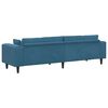 vidaXL Samt Sofa mit Kissen Blau 208 cm Samt