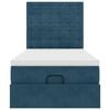 vidaXL Ottoman-Bett mit Matratzen Dunkelblau 90x190 cm Samt