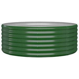 vidaXL Hochbeet Verzinkter Stahl 100x100x36 cm Gr&uuml;n