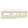 vidaXL Faltzelt Partyzelt Pop-Up mit 8 Seitenw&auml;nden 870x291x315 cm Creme