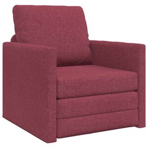 vidaXL Schlafsofa Weinrot 74 x 77 x 81 cm Stoff