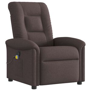 vidaXL Massagesessel Dunkelbraun Stoff