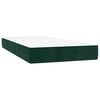 vidaXL Boxspringbett mit Matratze Dunkelgr&uuml;n 90x200 cm Samt