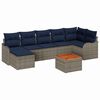 vidaXL Gartensofa-set 8 stk. Grau Poly-Rattan