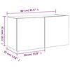 vidaXL TV-Wandschrank mit LED-Leuchten Sonoma-Eiche 80x35x41 cm